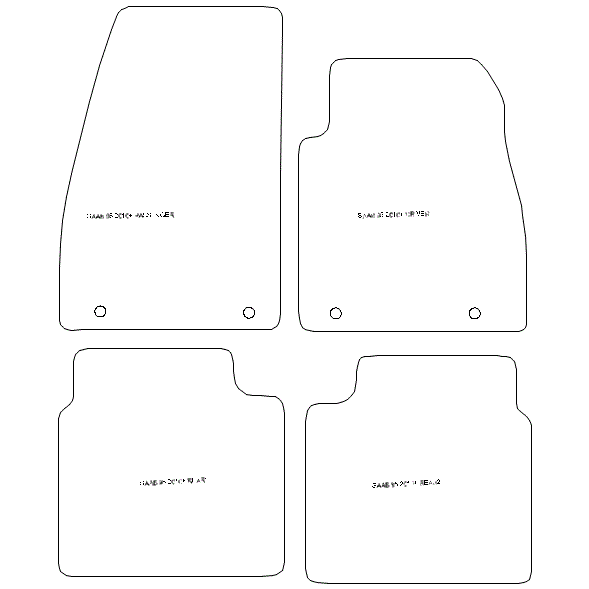 To fit Saab 9-5 (2nd gen) Car Mats 2010 - 2012 & Heel Pad (B) - Picture 5 of 16